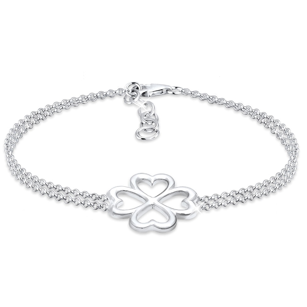 Elli Elli Bracelet Kleeblatt Glücksbringer Luck 925 Silber Bracelet