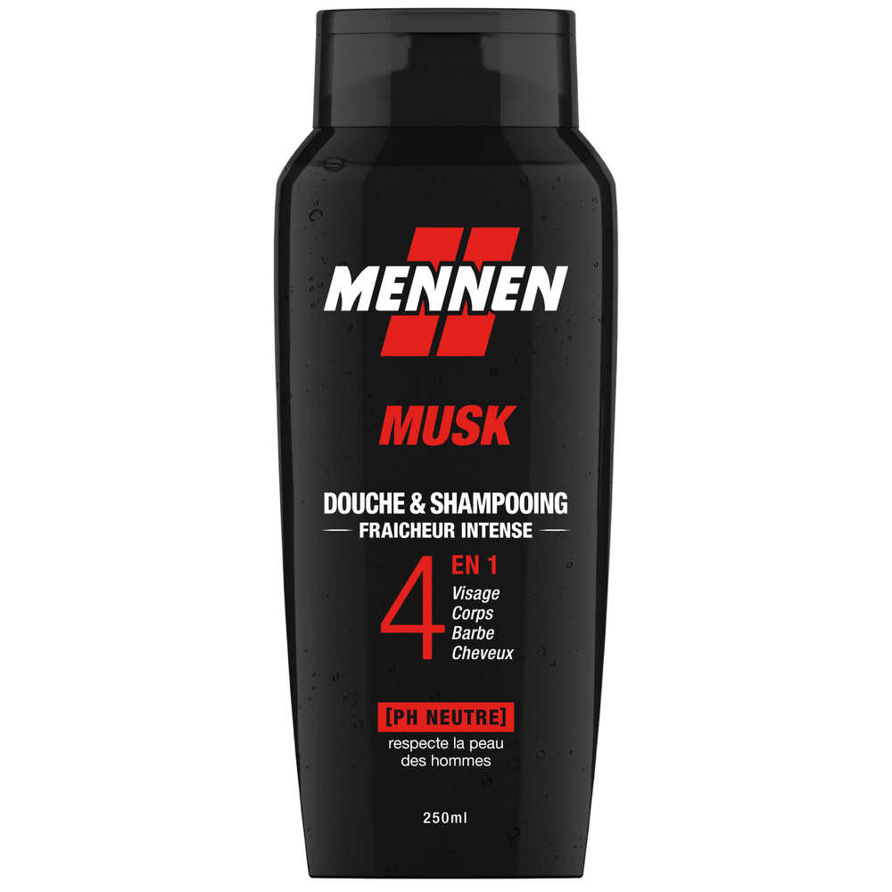 mennen Mennen Douche Musk 250ml Gel Douche & Shampooing 4 en 1 très frais et parfumé