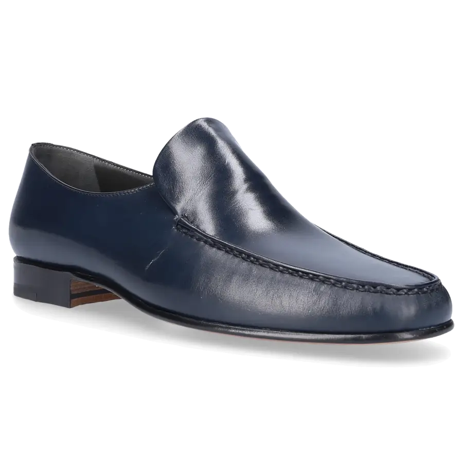 Moreschi - Slipper Kalbsleder - blau