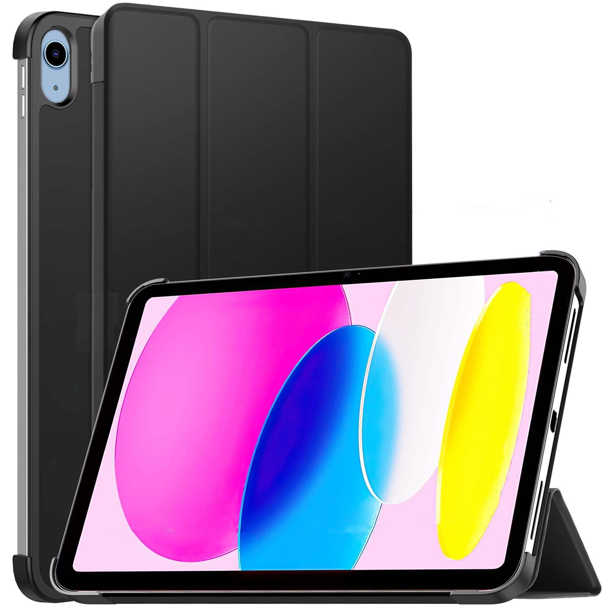 Mutoy Tablet-Hülle Hülle für iPad 10. Generation 10,9 Zoll, Trifold Ständer Schutzhülle mit Stifthalter,Modische Praktische Smart Auto Schlaf/Wach Funktion, Standfunktion Schutzhülle Cover Case Kompatibel mit iPad 10. Gen 2022
