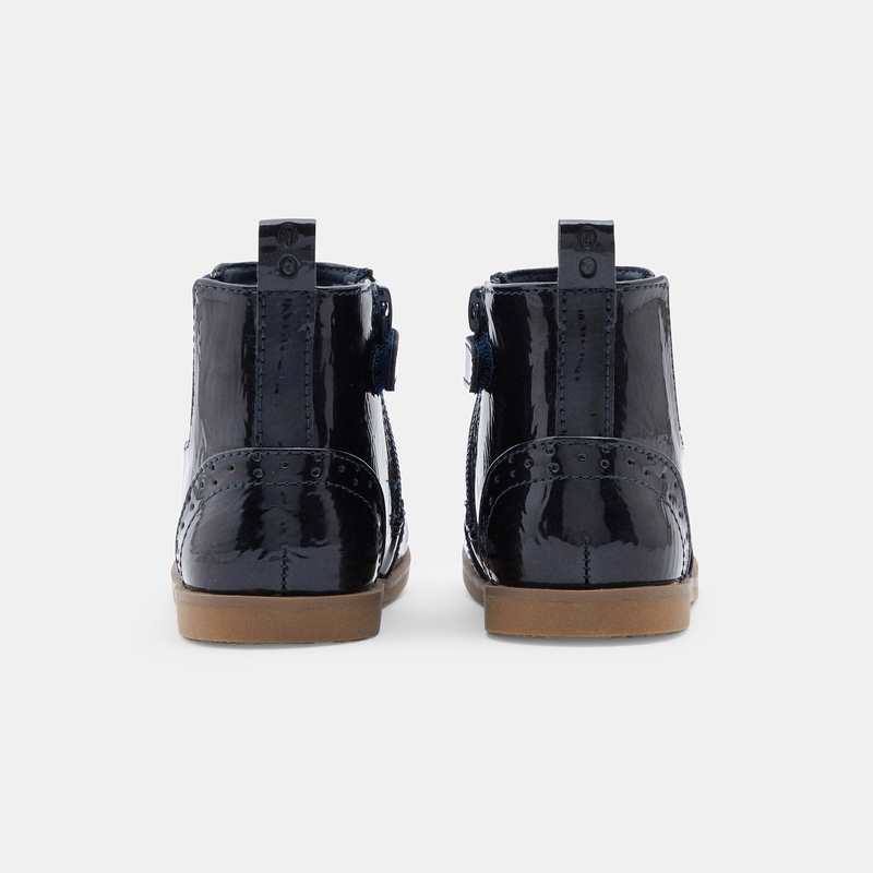 Boots Chelsea vernies bleues bébé fille