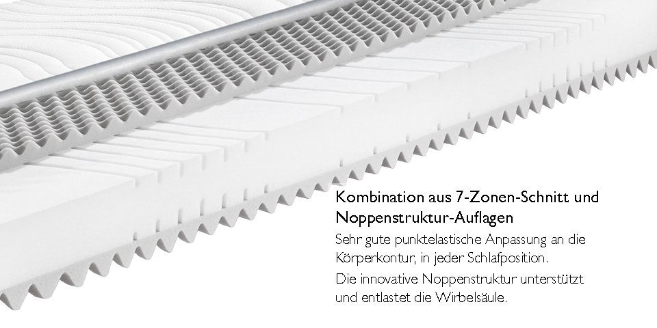 Kaltschaummatratze BT260, Badenia Trendline, 22 cm hoch, orthopädische 7-Zonen Wendematratze, von Stiftung Warentest mit „GUT (2,4)“ bewertet