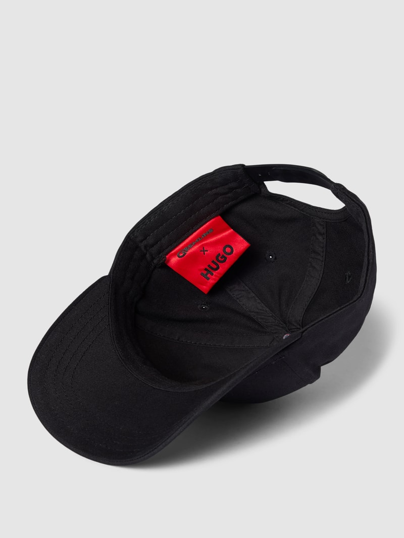 Basecap mit Label-Stitching Modell 'Jude' in schwarz
