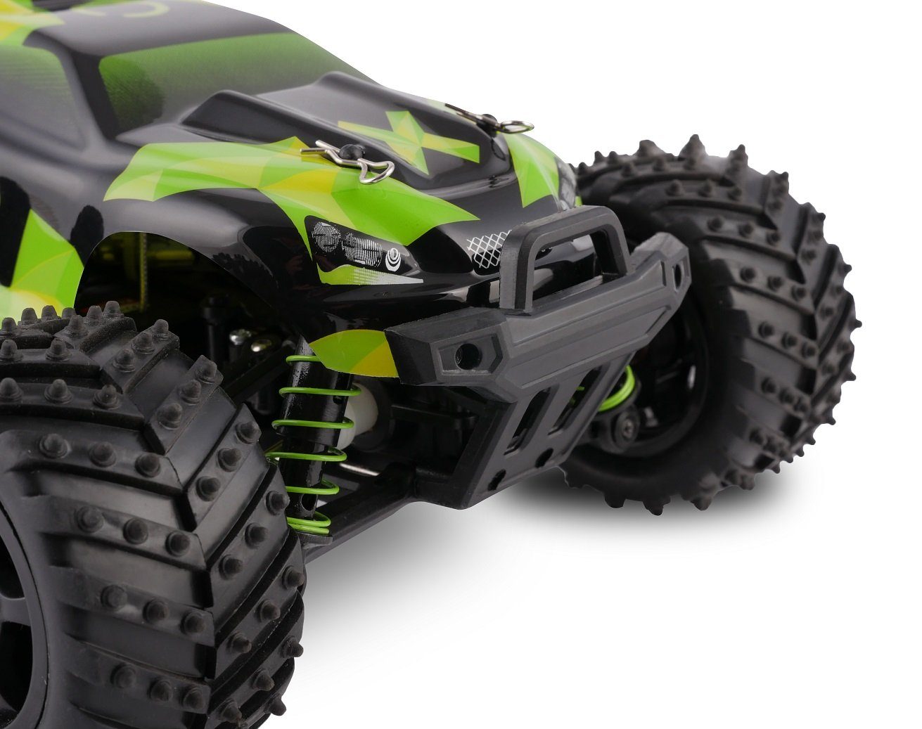Overmax RC-Auto X-Monster Truck ferngesteuertes RC Auto 45 km/h, 1:18, 2 Akkus (Komplettset), Monstertruck-Design