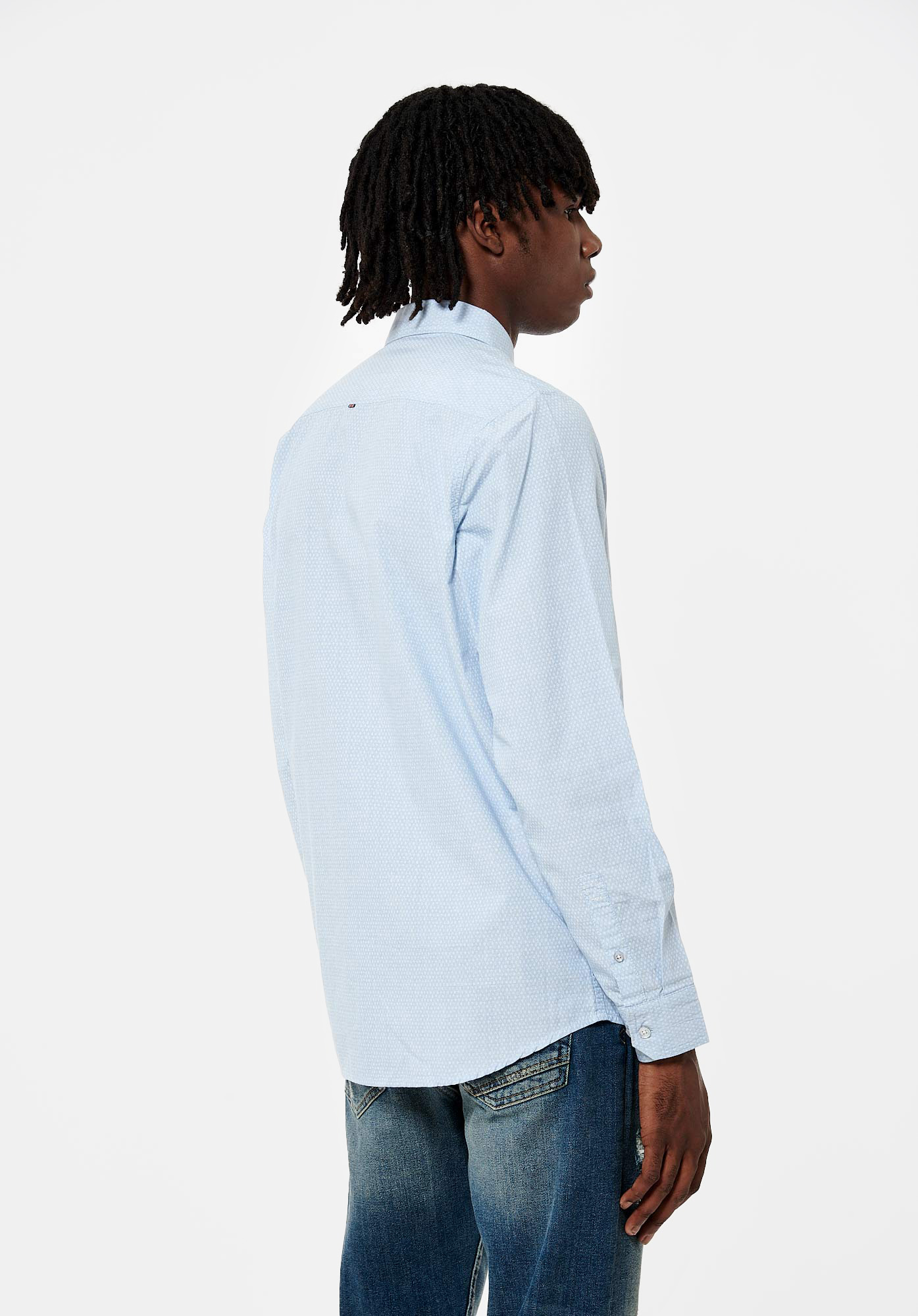 MEYER  Chemise bleu clair Homme en 100% coton