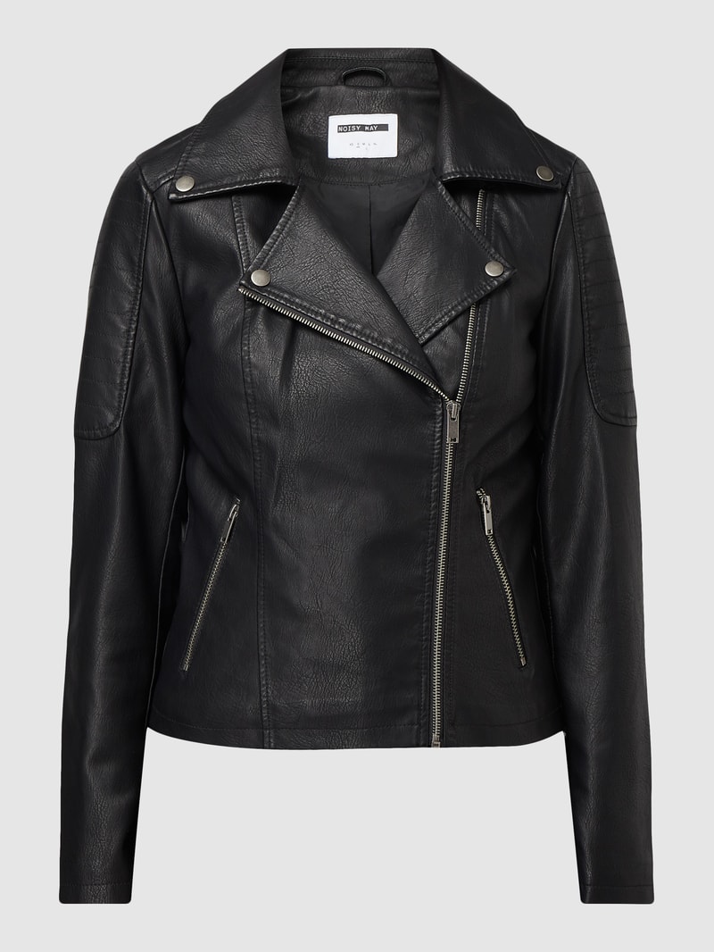 Jacke im Biker-Look in schwarz