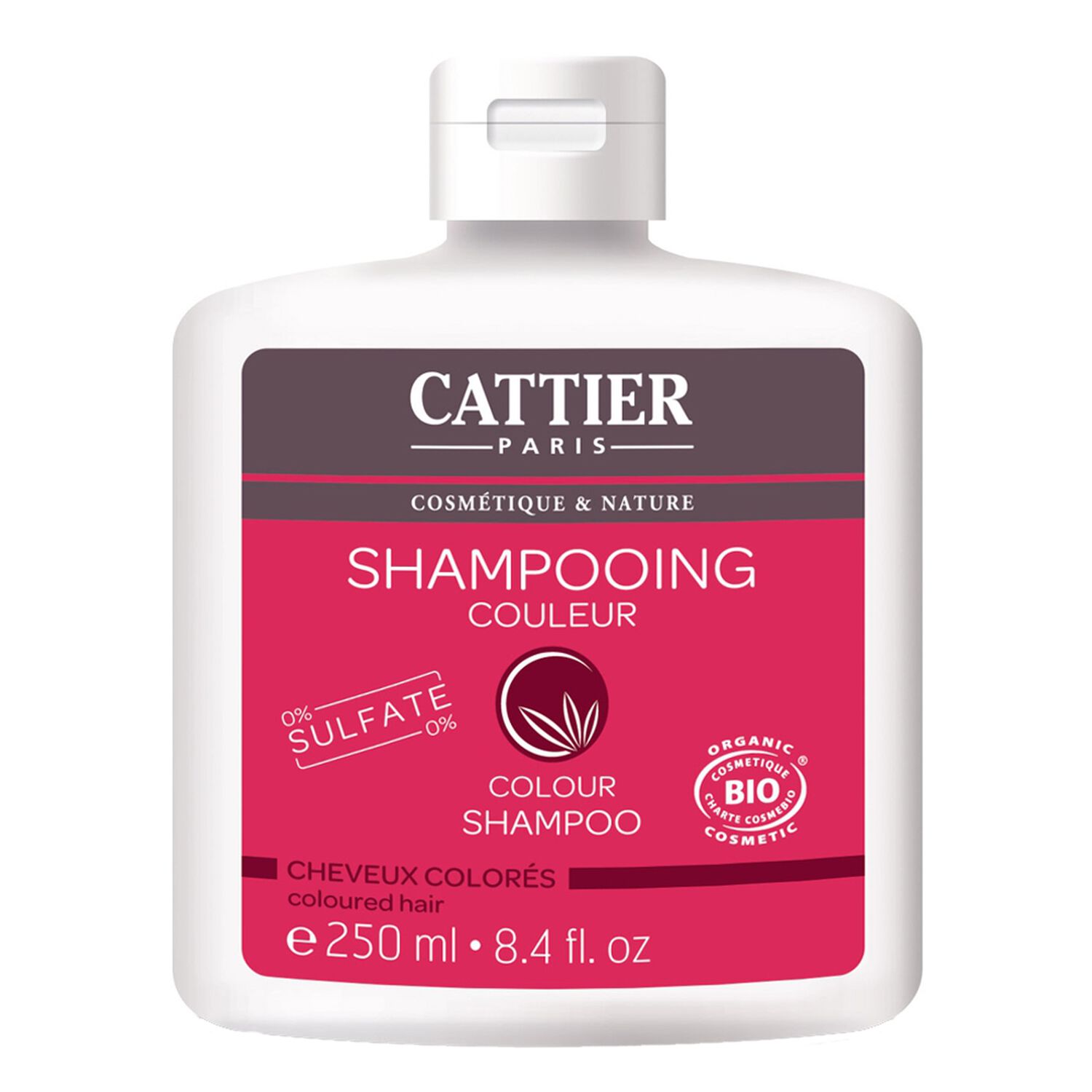 Cattier Shampooing Couleur Cheveux Colorés - Sans Sulfate 250 ml