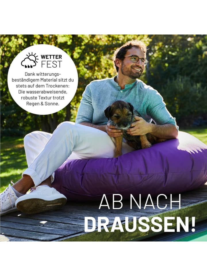 Lumaland LUMALAND Sitzsack Drops (300 L) - In- & outdoor - Silbergrau günstig kaufen onesize