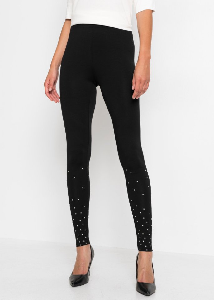 Leggings mit Glitzersteinchen