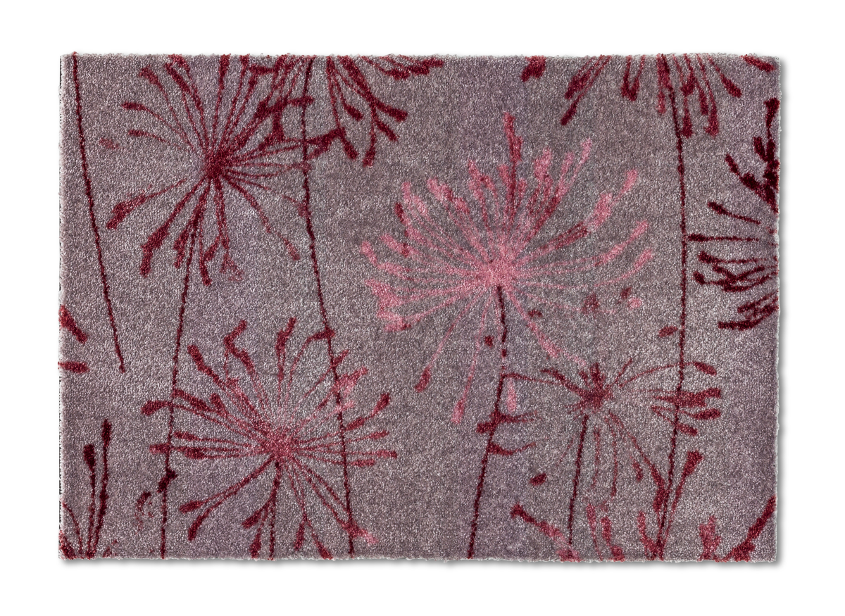 Schöner Wohnen Türmatte Manhattan Pusteblume Grau Rose 50 x 70 cm