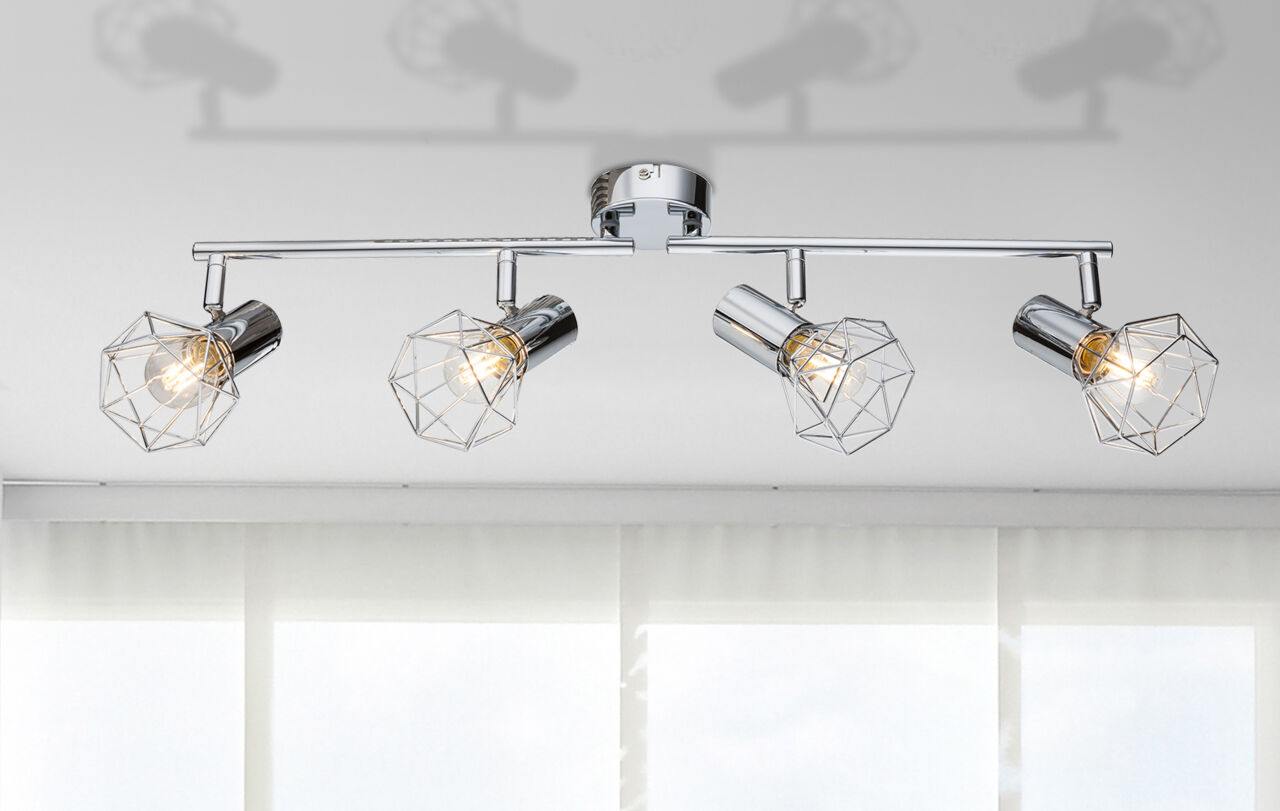 Globo Lighting - XARA I - Strahler Metall verchromt, 4x E14