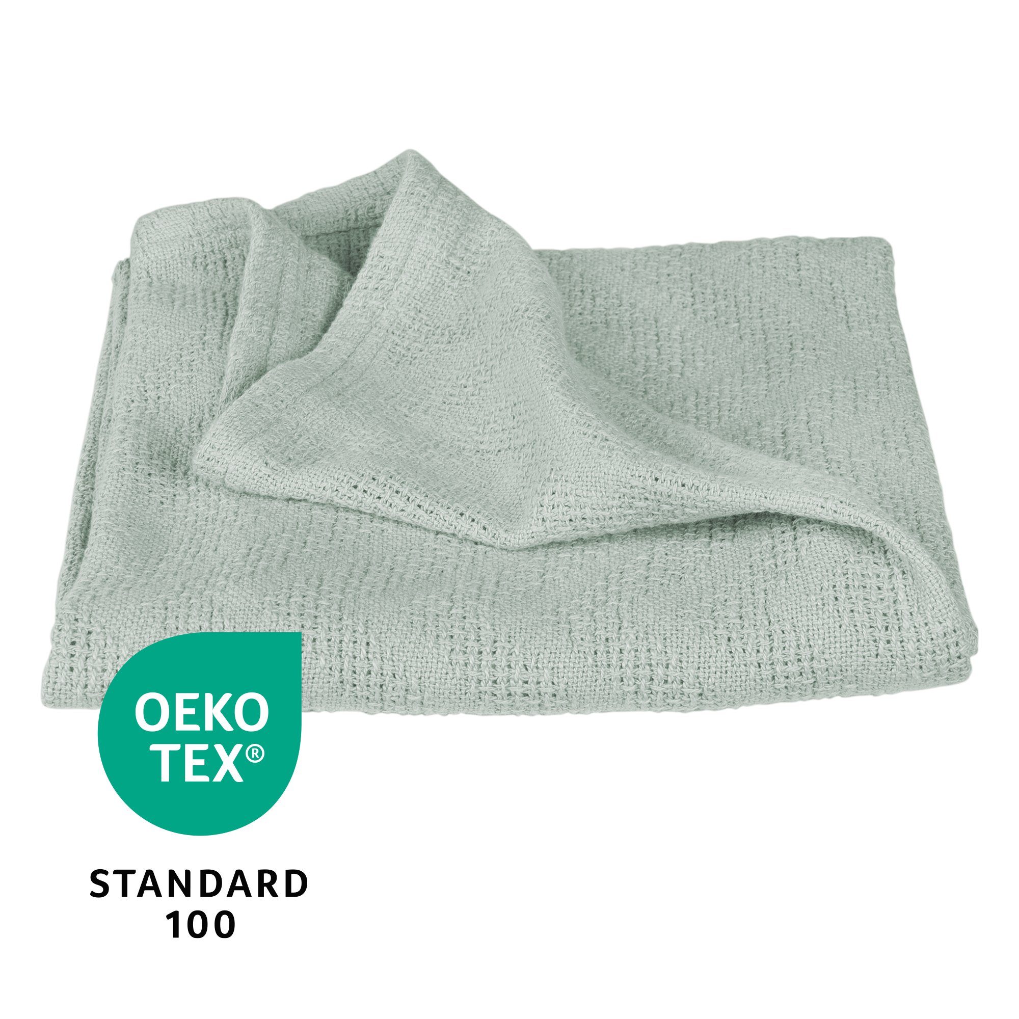 Babydecke Lil Planet, in verschiedenen Farben, roba®, Organic Decke in Strickoptik