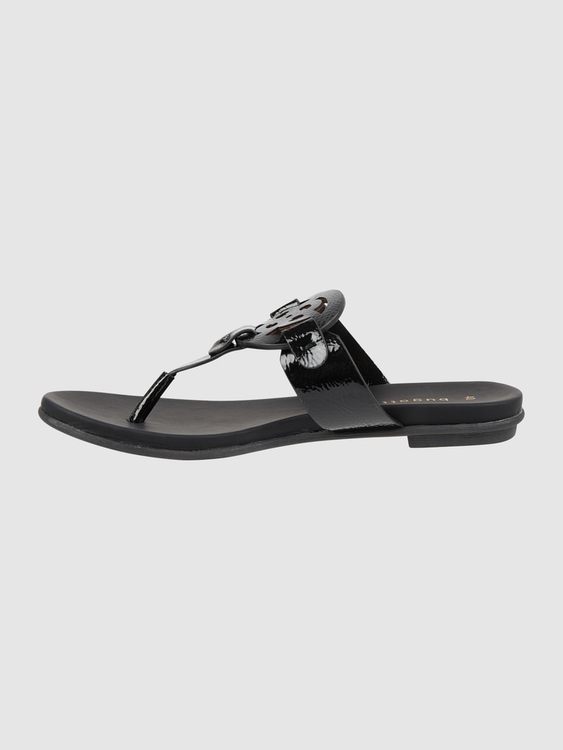Zehentrenner in Lack-Optik Modell 'Jasmin' in schwarz