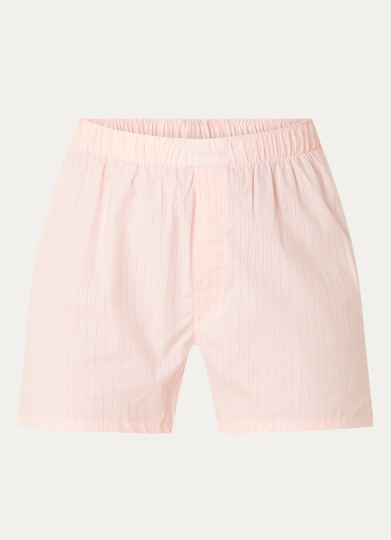 Pantaloncini da casa slim-fit di Calvin Klein con righe stampate