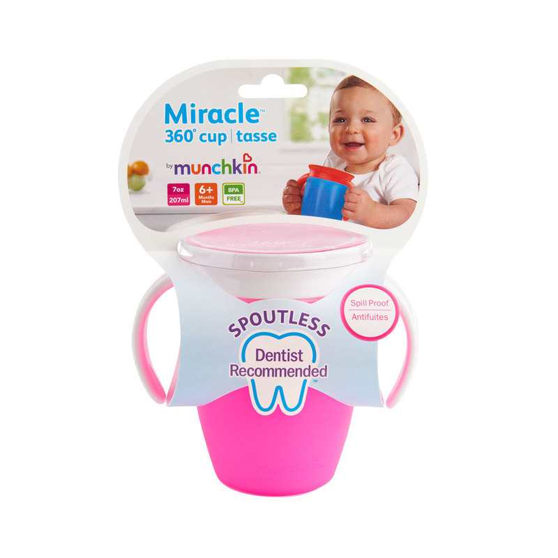 Tasse miracle 360° 6m et + rose Munchkin