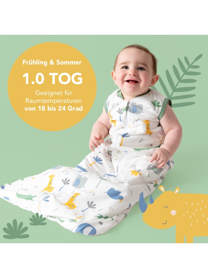 Schlummersack Babyschlafsack, 1.0 TOG in Dunkelgrün günstig kaufen