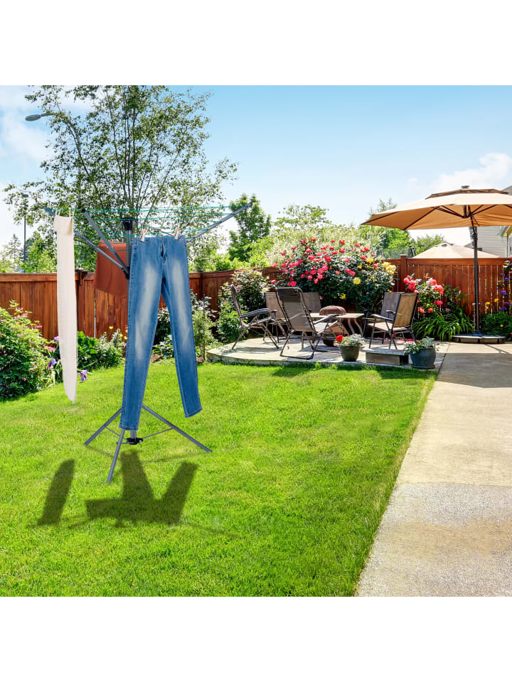 relaxdays Wäschespinne in Silber - (H)140 cm günstig kaufen onesize
