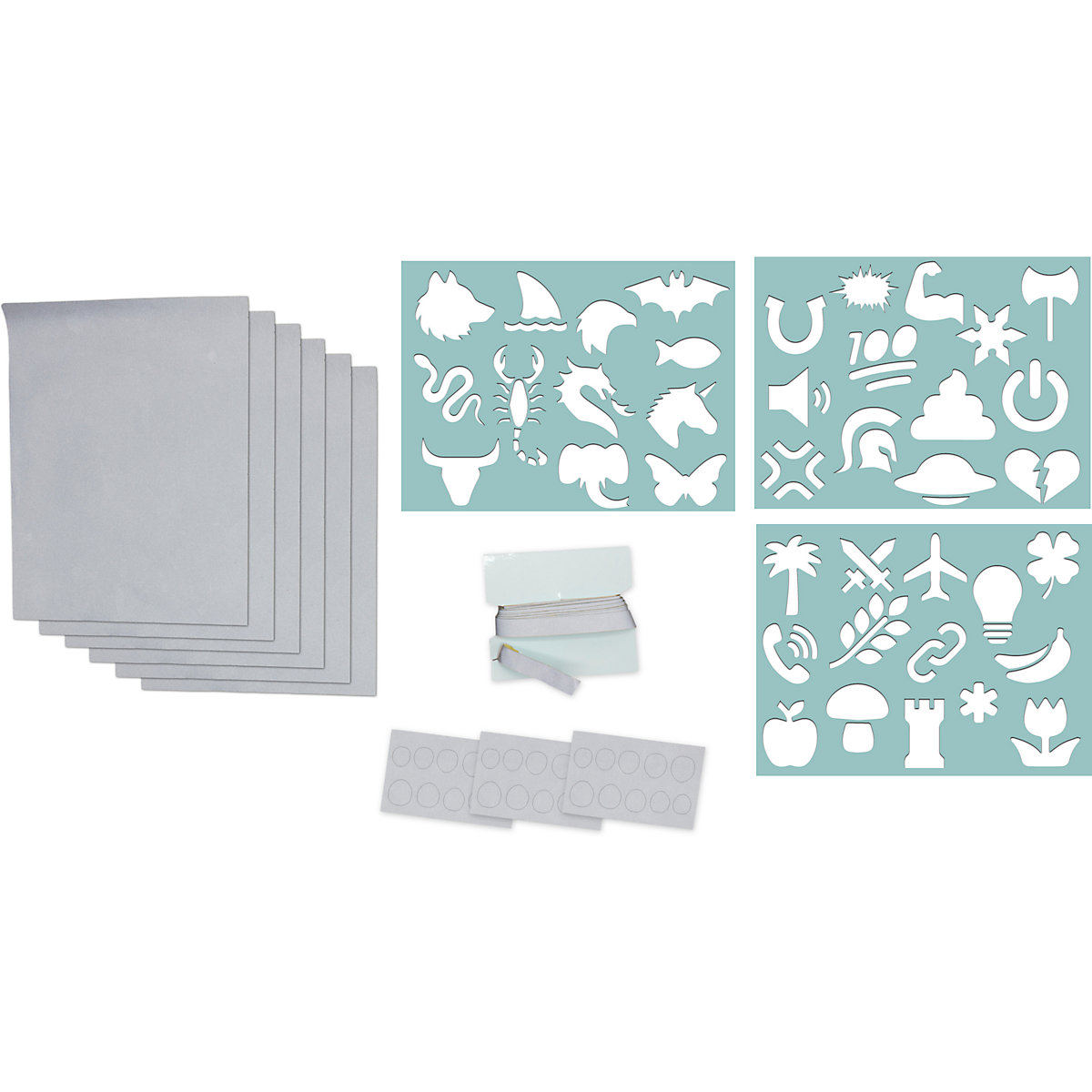Let`s Glow Studio Zubehör Sticker Set: Zusätzliches Bastelset mit reflektierendem Material ab 8 Jahren (LG3361S-CDU)