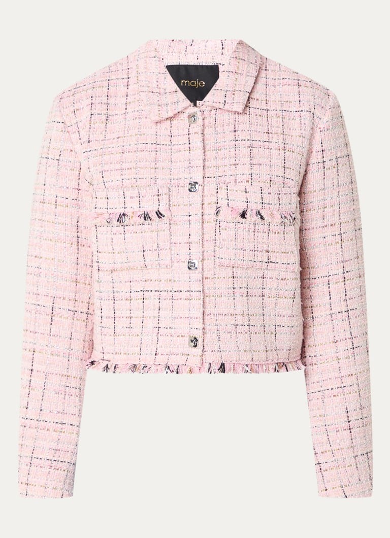 Jachetă Maje din tweed cu buzunare la piept
