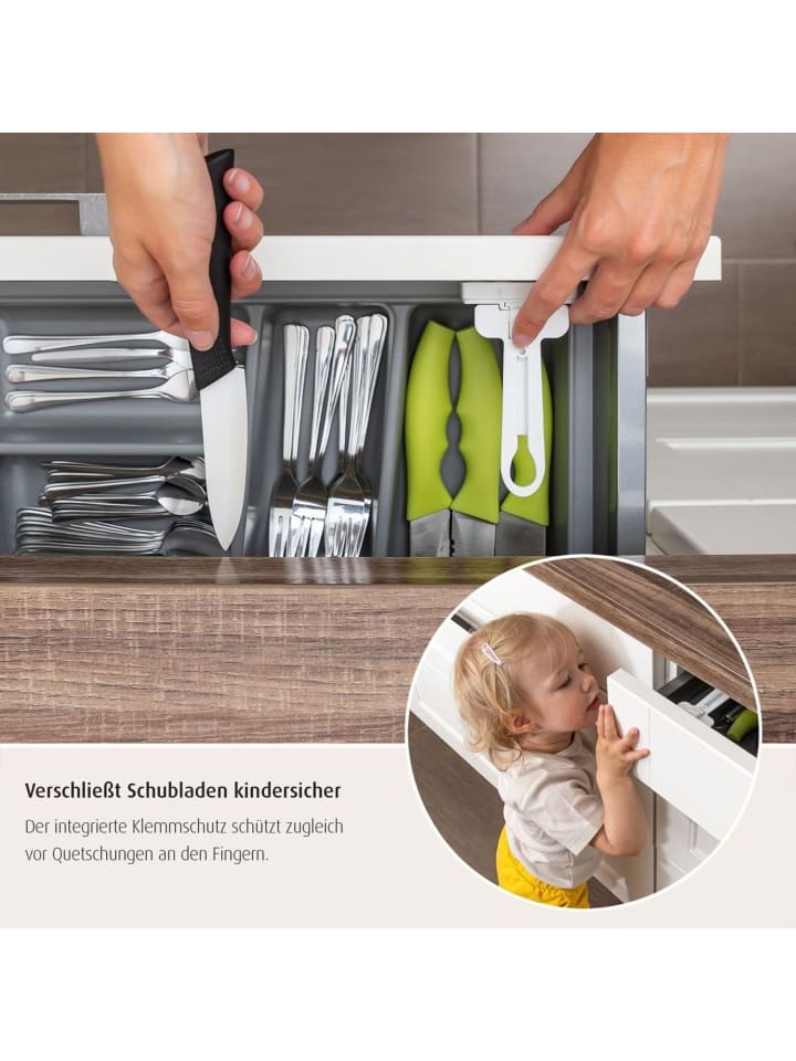 Reer Besteckschubladen-Sicherung, 2 Stück in Weiß ab 6 Monate günstig kaufen onesize