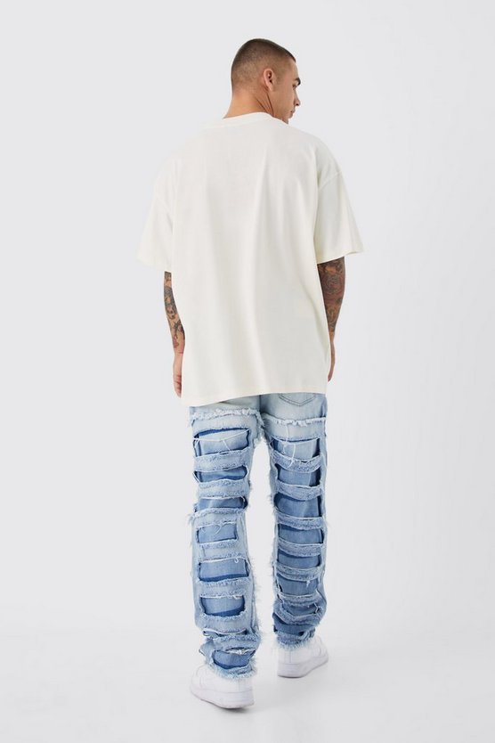 Gerade zerrissene Jeans