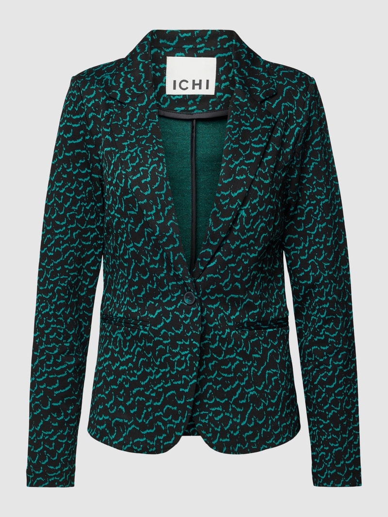 Blazer mit Allover-Muster Modell 'Kate' in schwarz