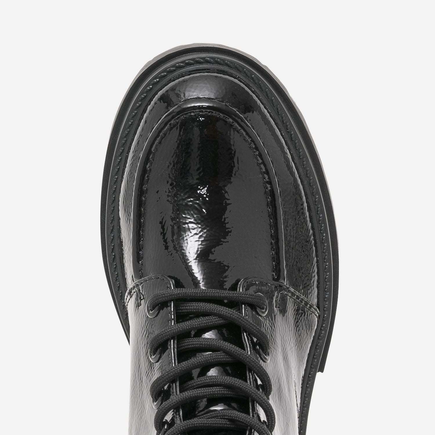 Boots TEXTO noir verni
