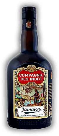 Compagnie Des Indes Jamaica 5 Years 43% Compagnie Des Indes Jamaica 5 Years 43%  Alter 5 J. - 0,7	 Liter - Vol 43%