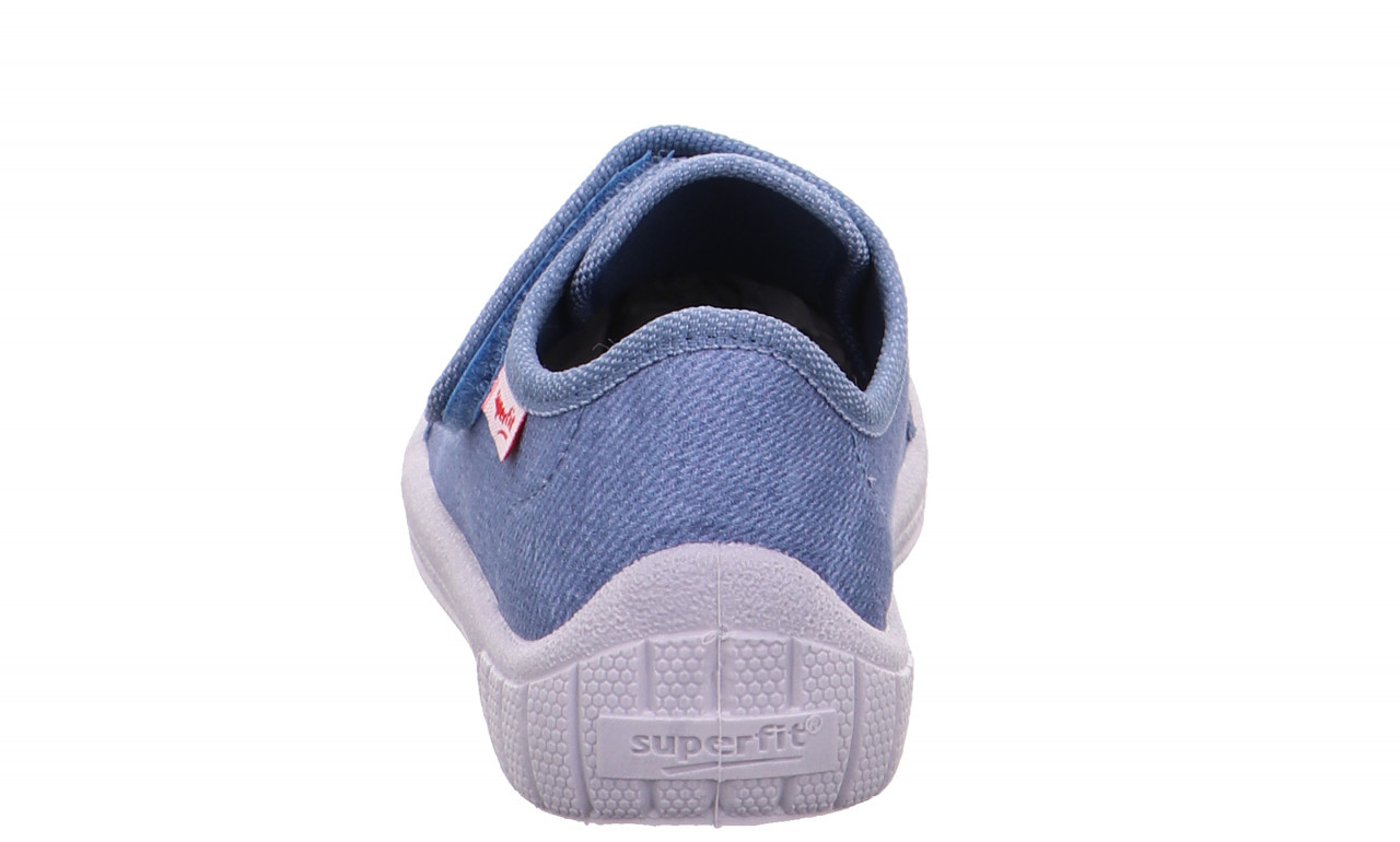 BILL - Blau Hausschuh mit Klettverschluss