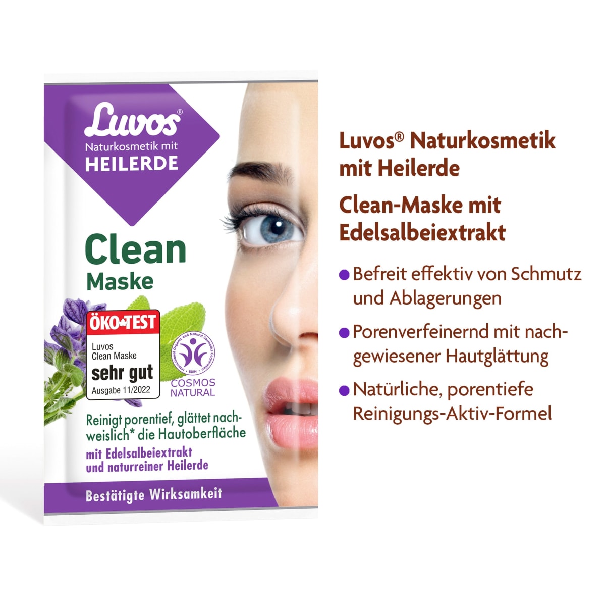 Gesichtsmaske Clean (2 x 7,5 ml), 15 ml
