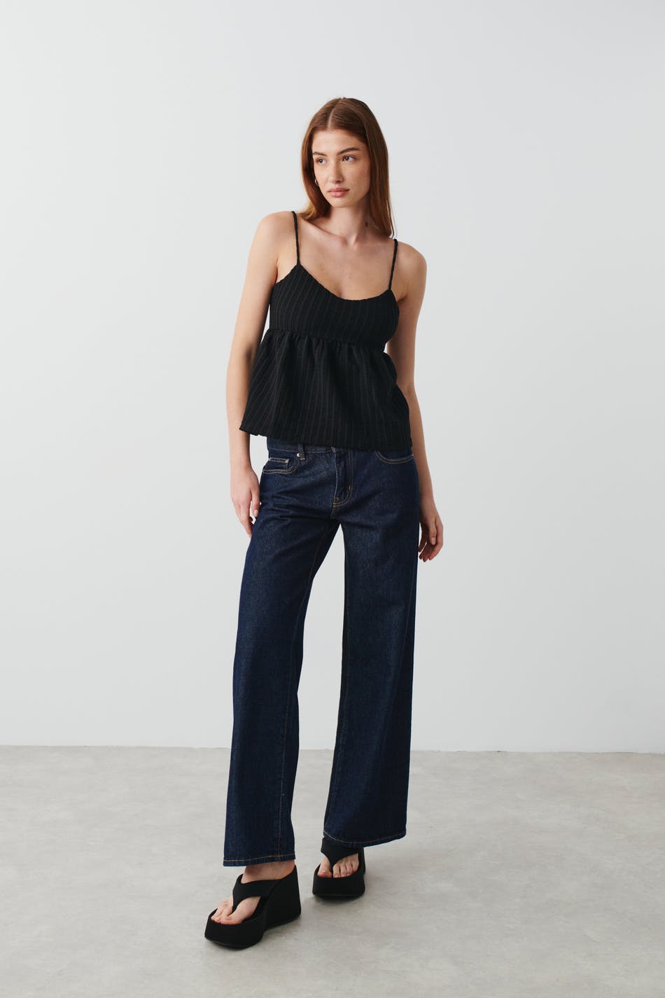 Open back tie singlet