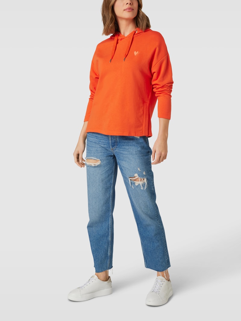 Hoodie mit überschnittenen Schultern in rot