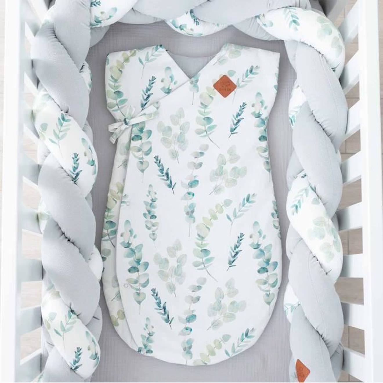 Tresse de lit bébé universelle Eucalyptus Multicolore TU blanc