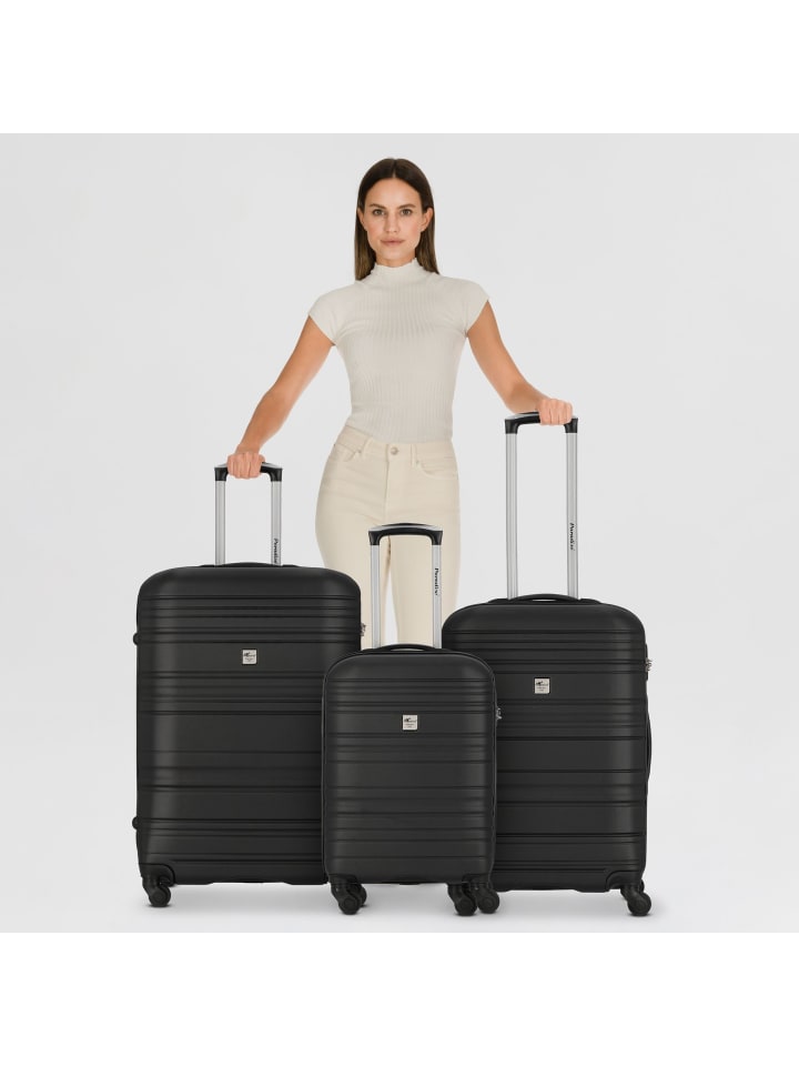 Check.In Paradise 4 Rollen Kofferset 3-teilig in schwarz günstig kaufen onesize