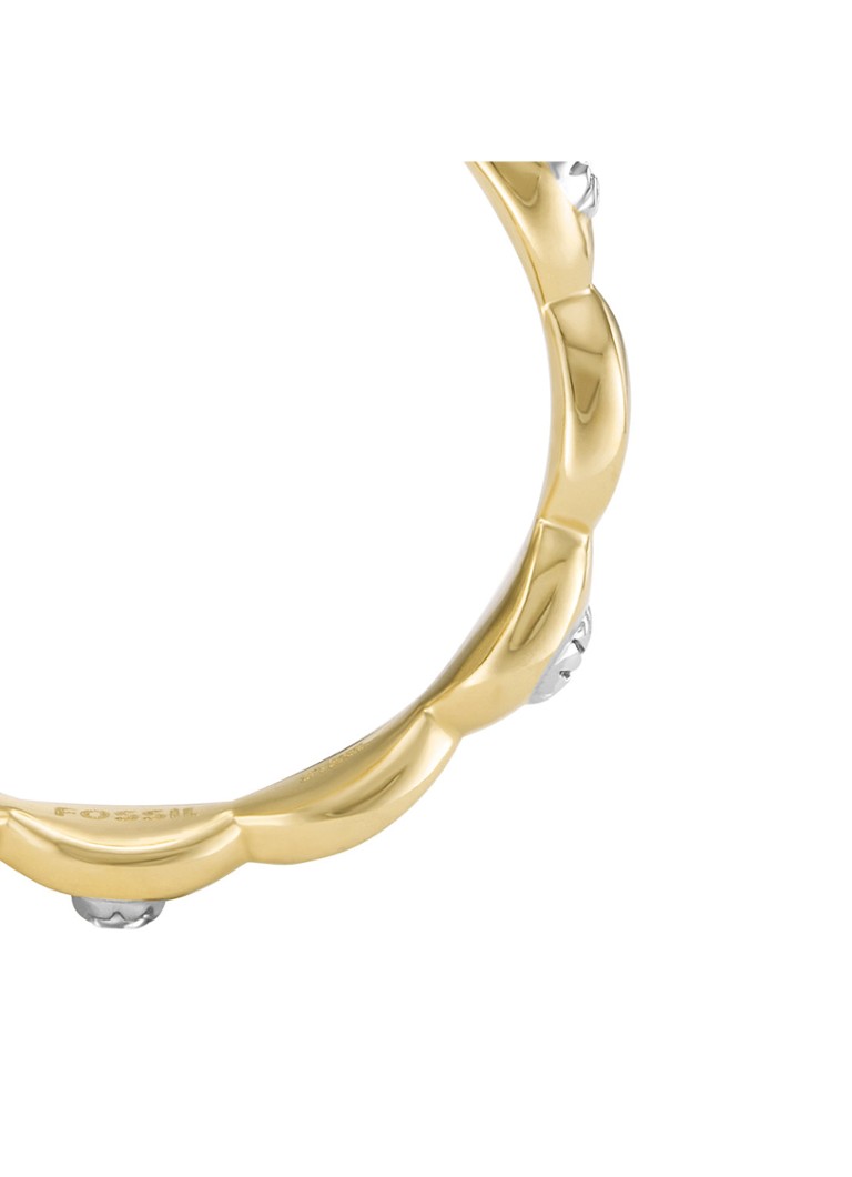 Anello Fossil Sutton con pietra di vetro JF04796710