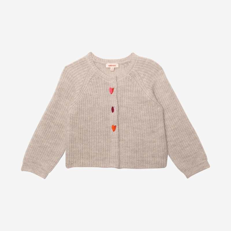 Cardigan bébé fille coeurs gris Catimini