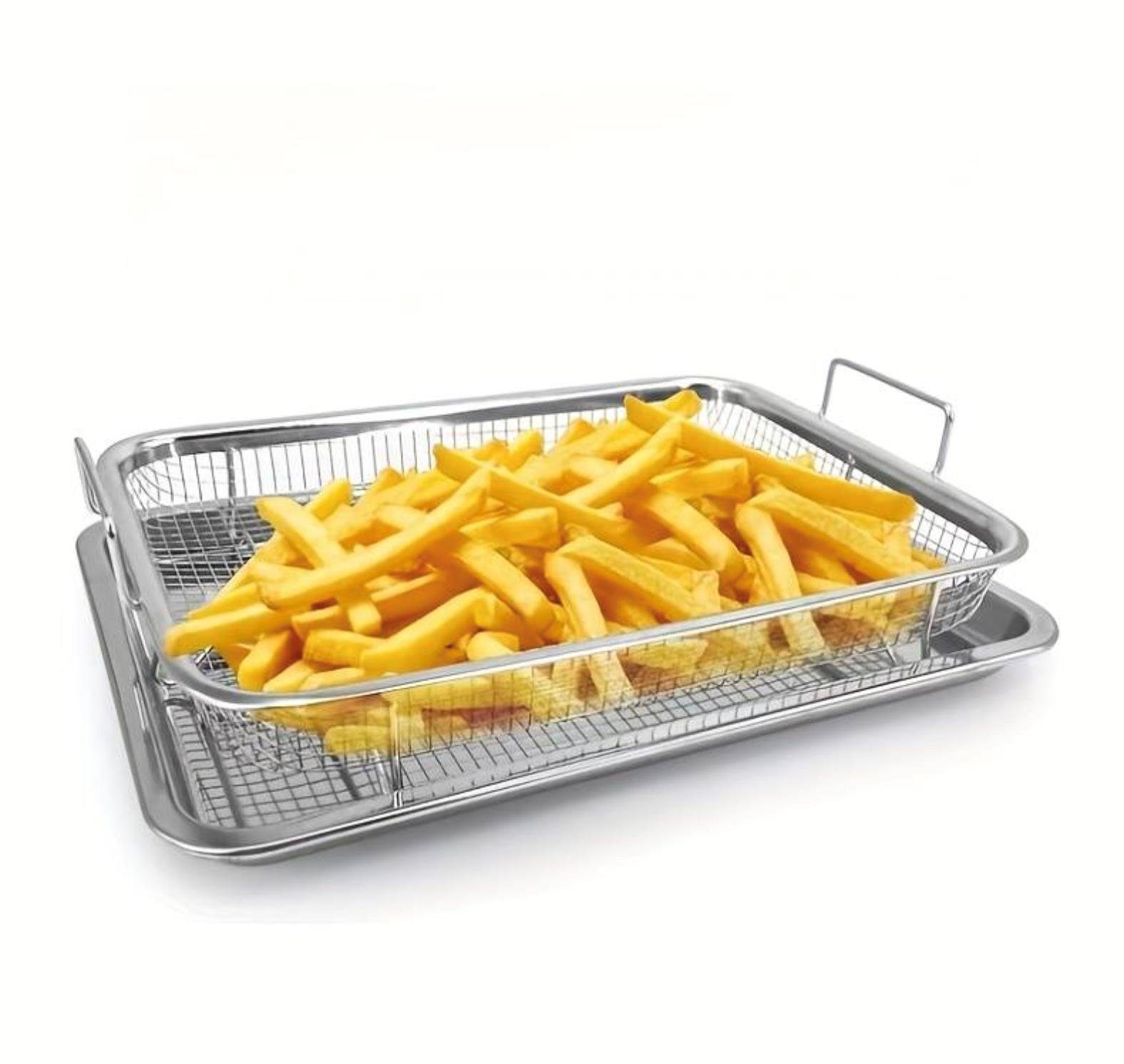 RHP Grillpfanneneinsatz RHP Crisper Grillkorb: Knusprige Genüsse ohne Fett! Das zweiteilige