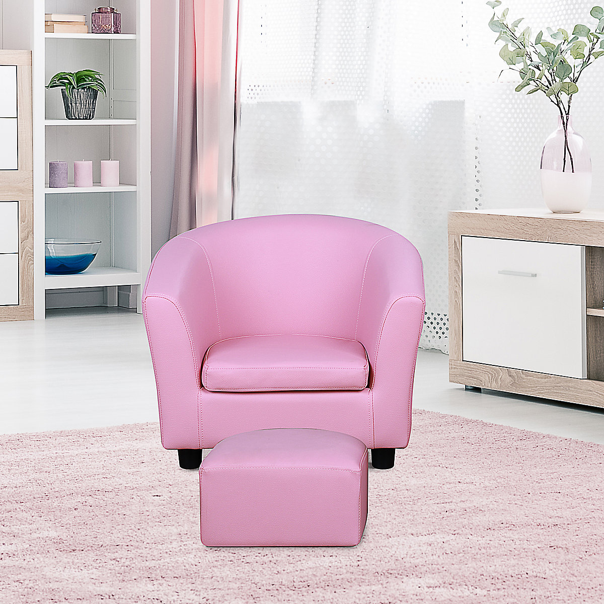 Kindersessel mit Fußhocker