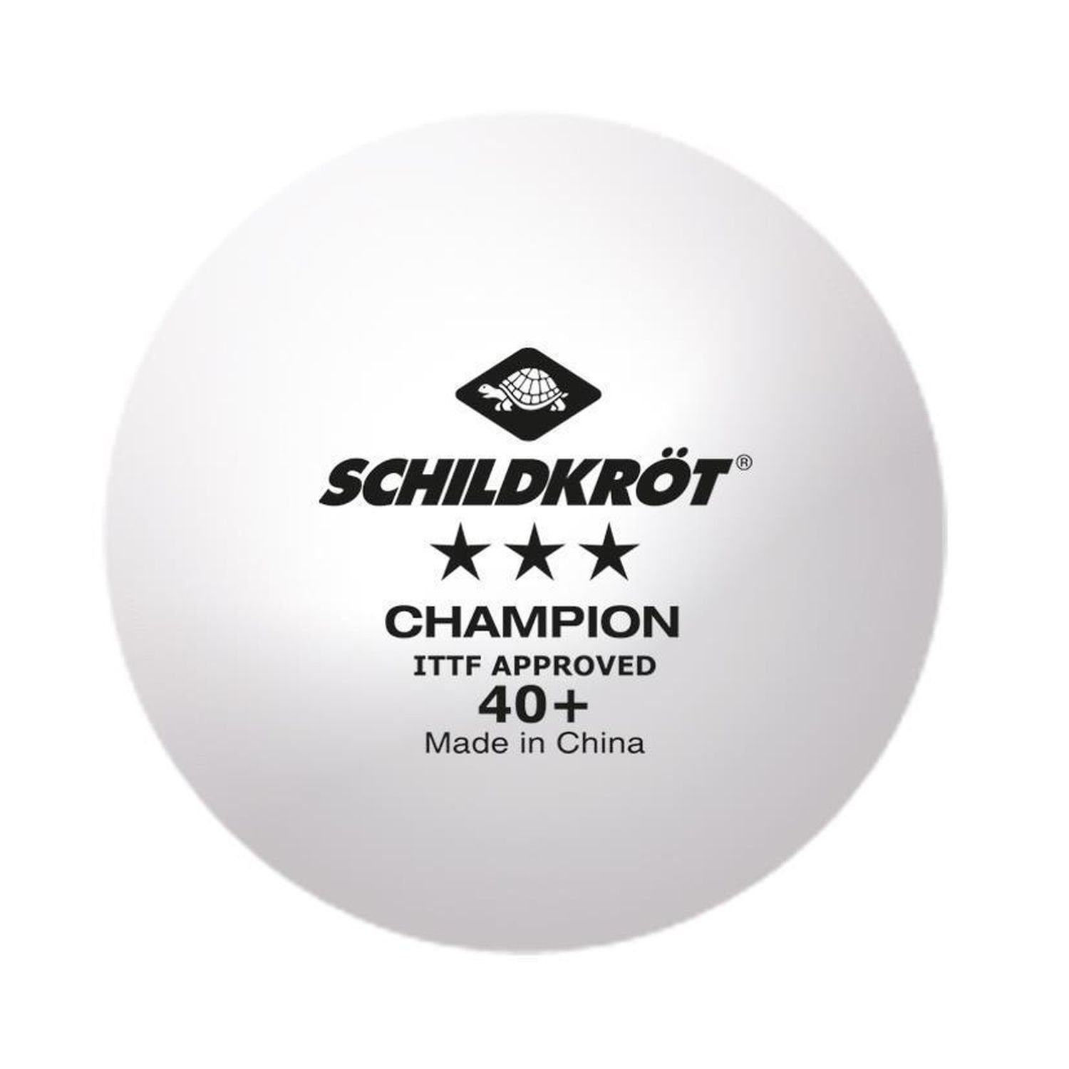 Donic-Schildkröt Tischtennisball 3-Stern Champion ITTF 120 in weiß, Tischtennis Bälle Tischtennisball Ball Balls