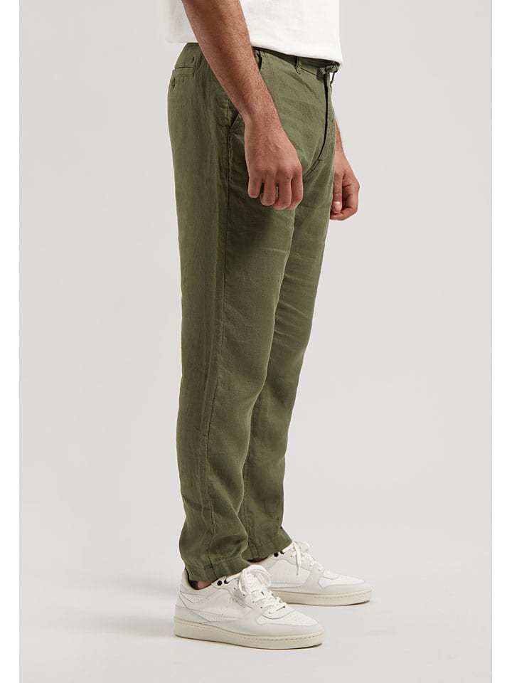 DSTREZZED Leinen-Chino in Khaki günstig kaufen