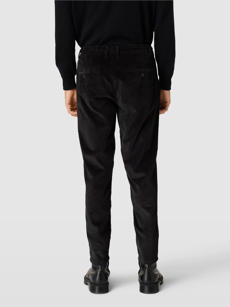 Cordhose aus reiner Baumwolle in schwarz