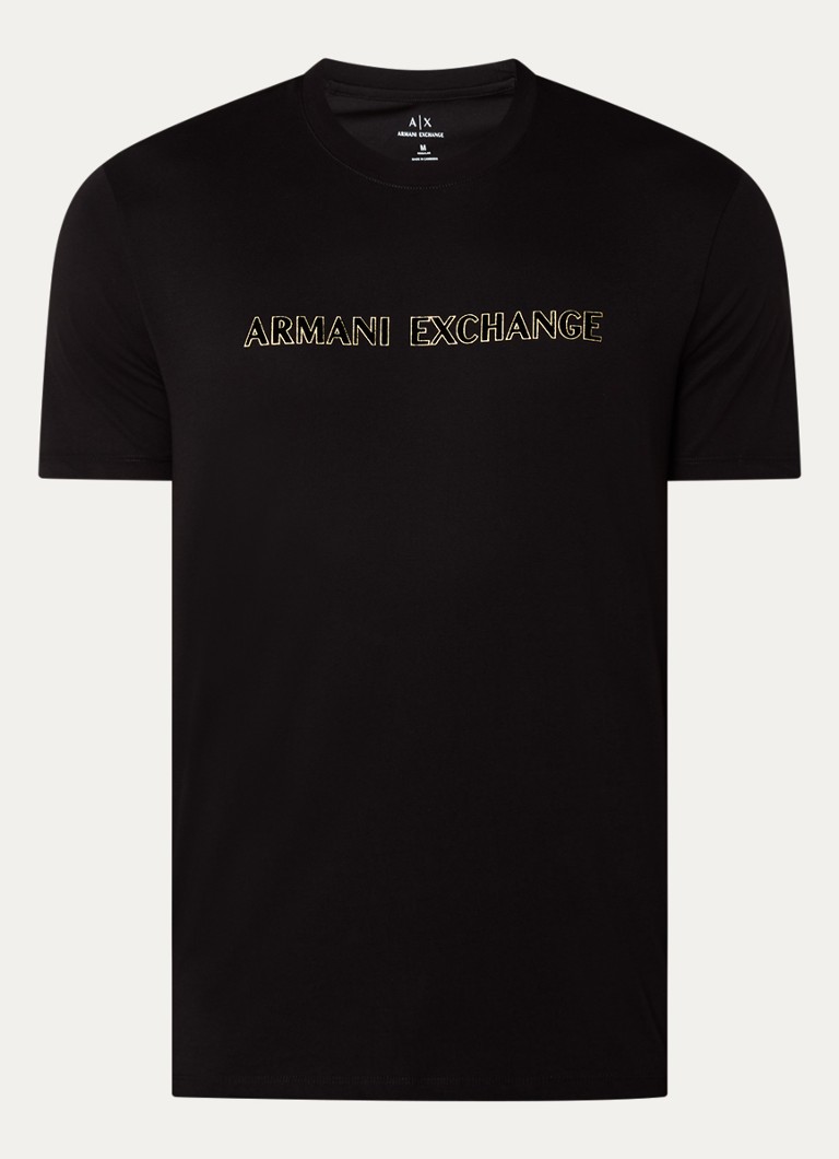 Tricou Armani Exchange cu logo flocat