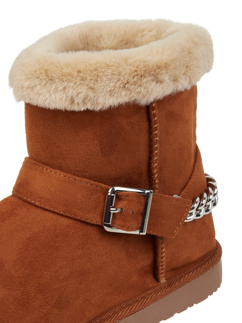 Boots in Leder-Optik Modell 'Breeze' in cognac