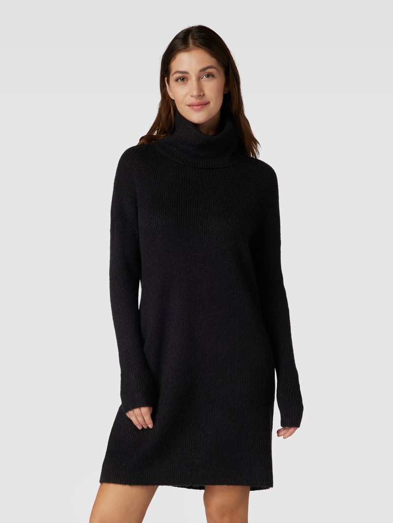 Strickkleid mit Rollkragen Modell 'ONLJANA' in schwarz