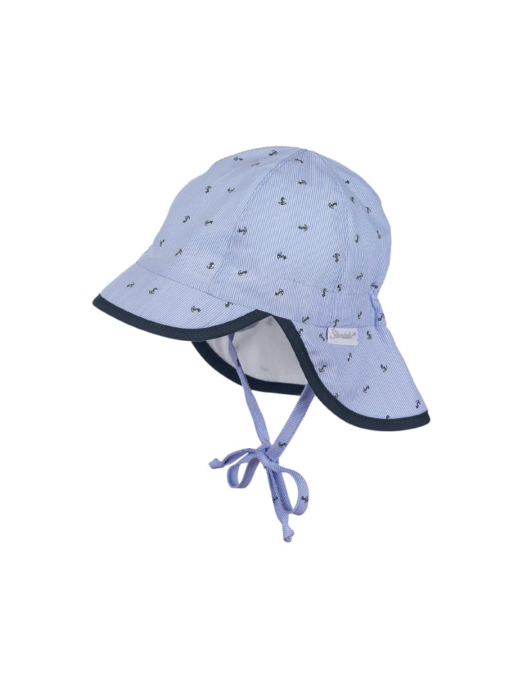 Sterntaler Schirmmütze mit Nackenschutz Anker in himmelblau günstig kaufen