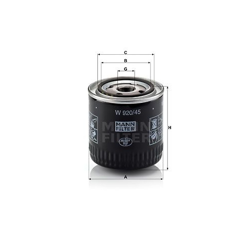 W920/45 OELFILTER MANN - ATU