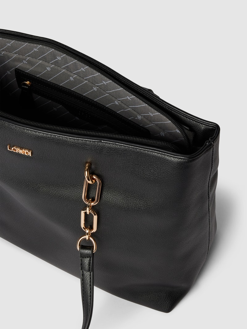 Handtasche mit langen Henkeln Modell 'Kate' in schwarz