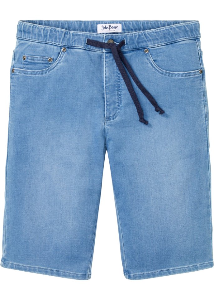 Sweat-Jeans-Bermuda mit Komfortschnitt, Regular Fit