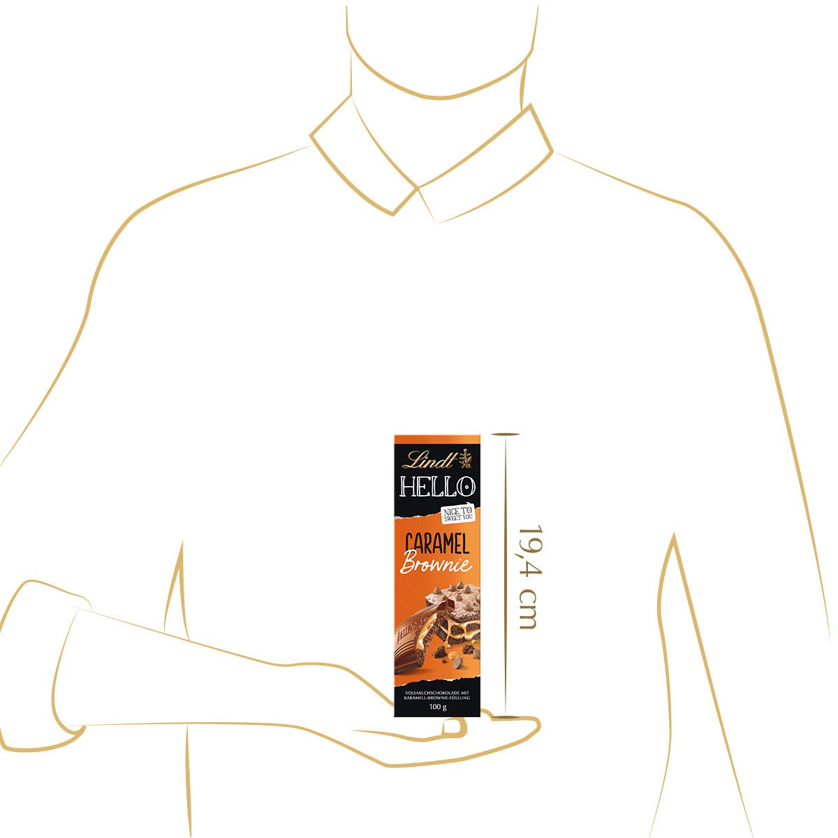 HELLO Caramel Brownie, 100g