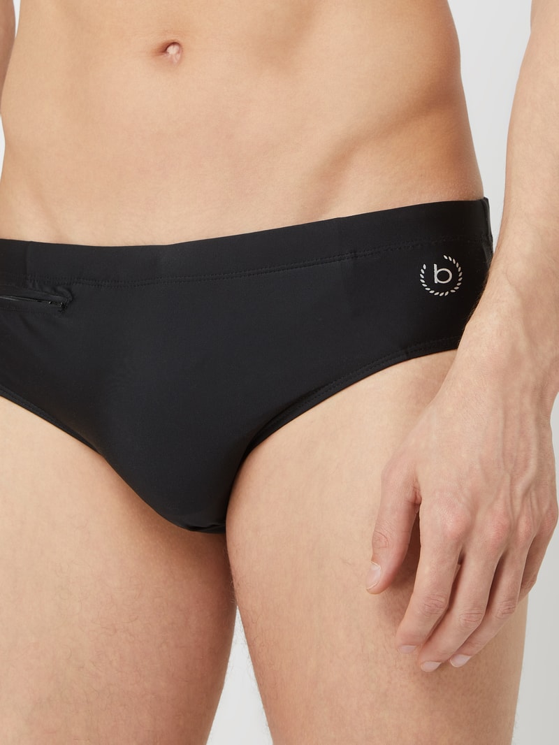 Badehose mit Stretch-Anteil Modell 'Björn' in schwarz